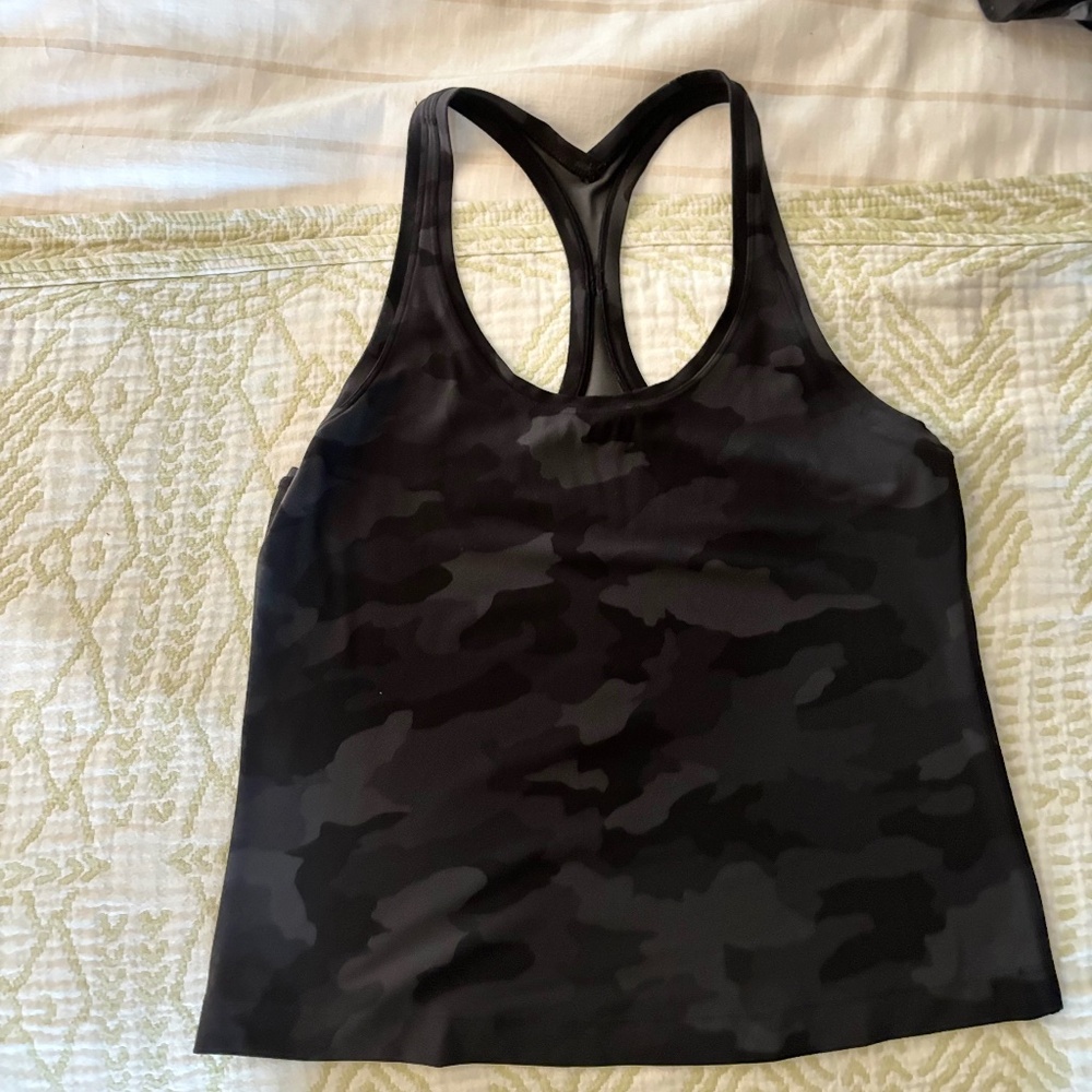 Lululemon cool racerback short tank *nulu Black Camo